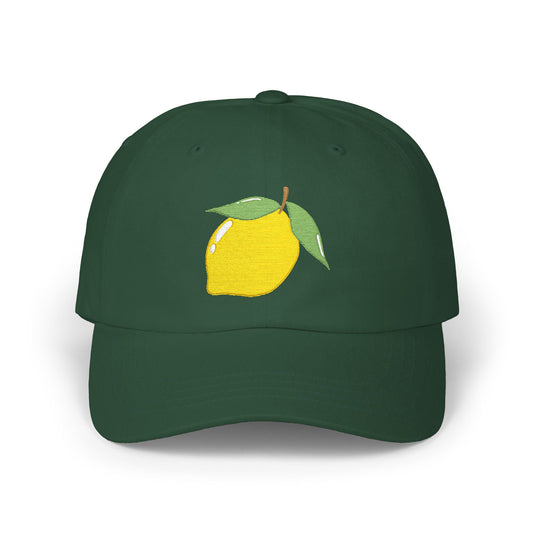 Lemon Embroidered Dad Cap Amalfi Capri Sicily Lemon Baseball Hat