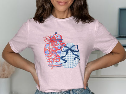 Stylish T-Shirt with Colorful Jar Print Unique product type