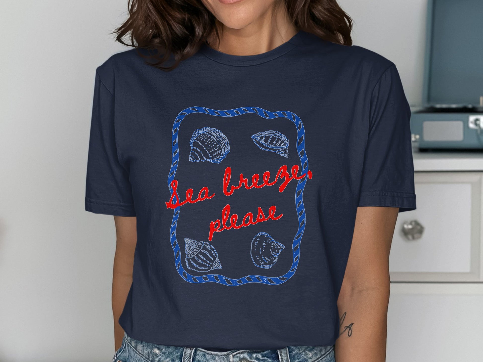 Sea Breeze Please Graphic Printed T-Shirt product