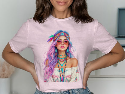 Colorful Bohemian Art Graphic Tee product type