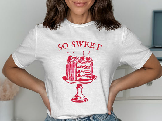 So Sweet Cake Graphic Tee Casual Fashionable Product
