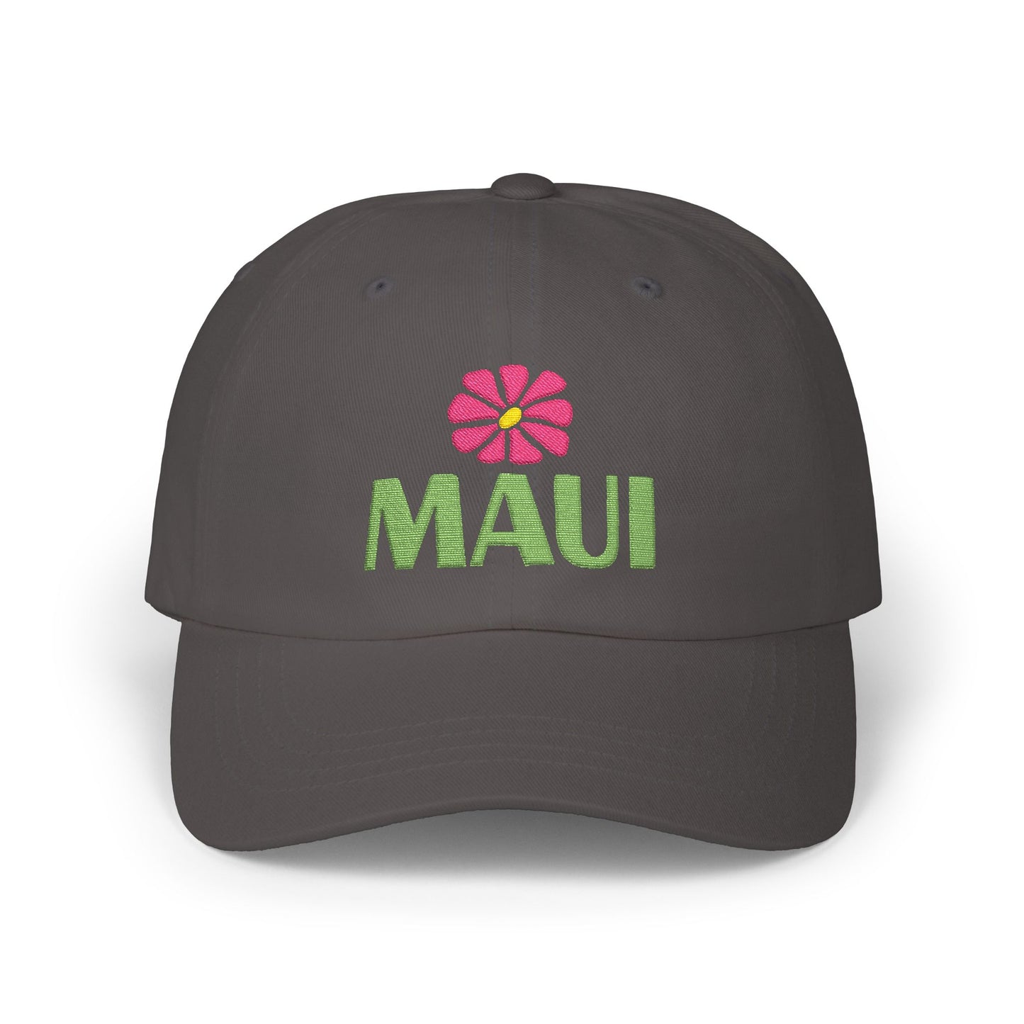 Maui Embroidered Dad Cap — Retro Hawaii Coastal Aloha Baseball Hat