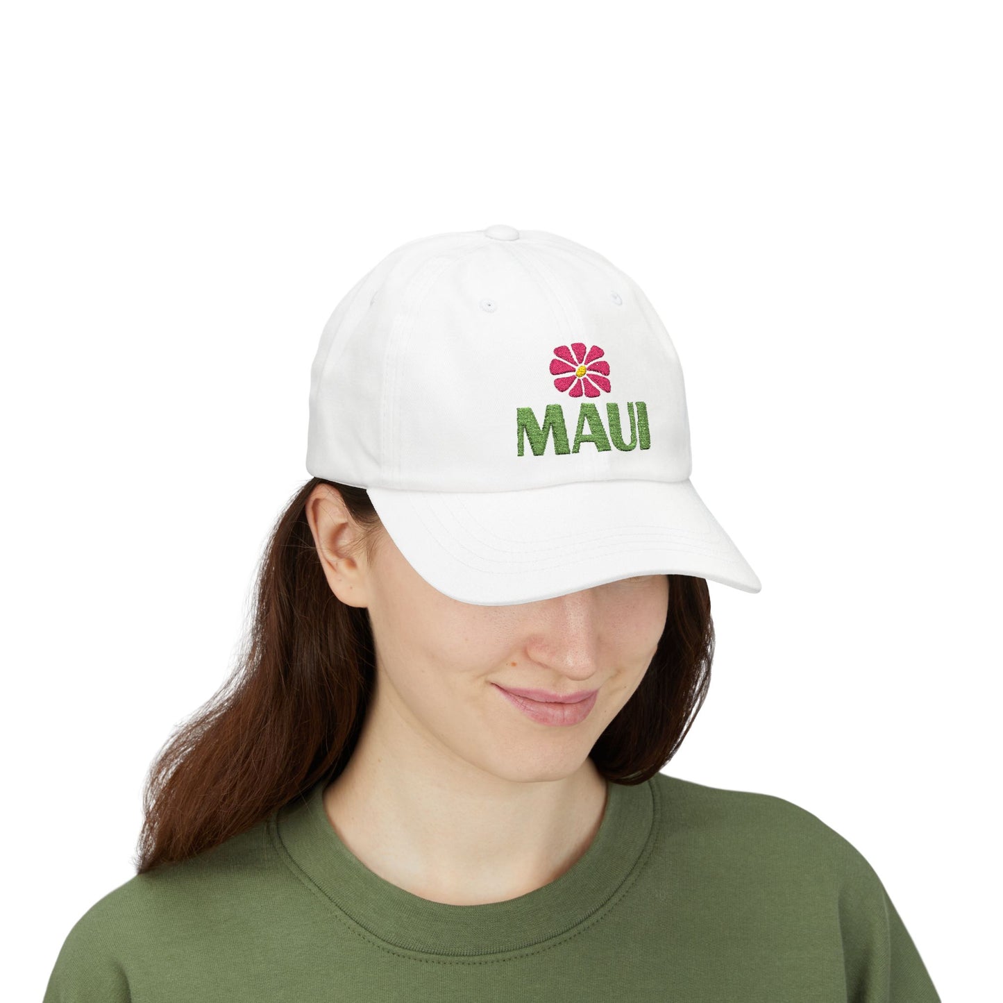 Maui Embroidered Dad Cap — Retro Hawaii Coastal Aloha Baseball Hat