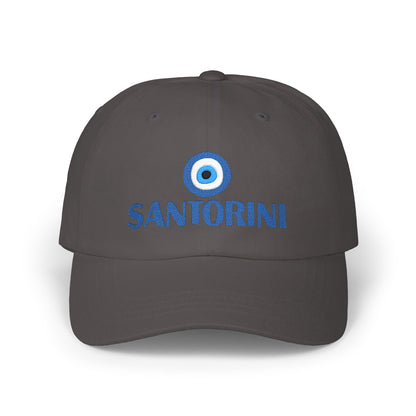 Santorini Evil Eye Dad Cap – Greek Island Embroidered Baseball Hat