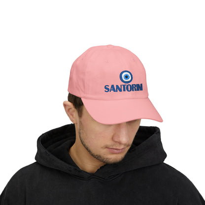 Santorini Evil Eye Dad Cap – Greek Island Embroidered Baseball Hat