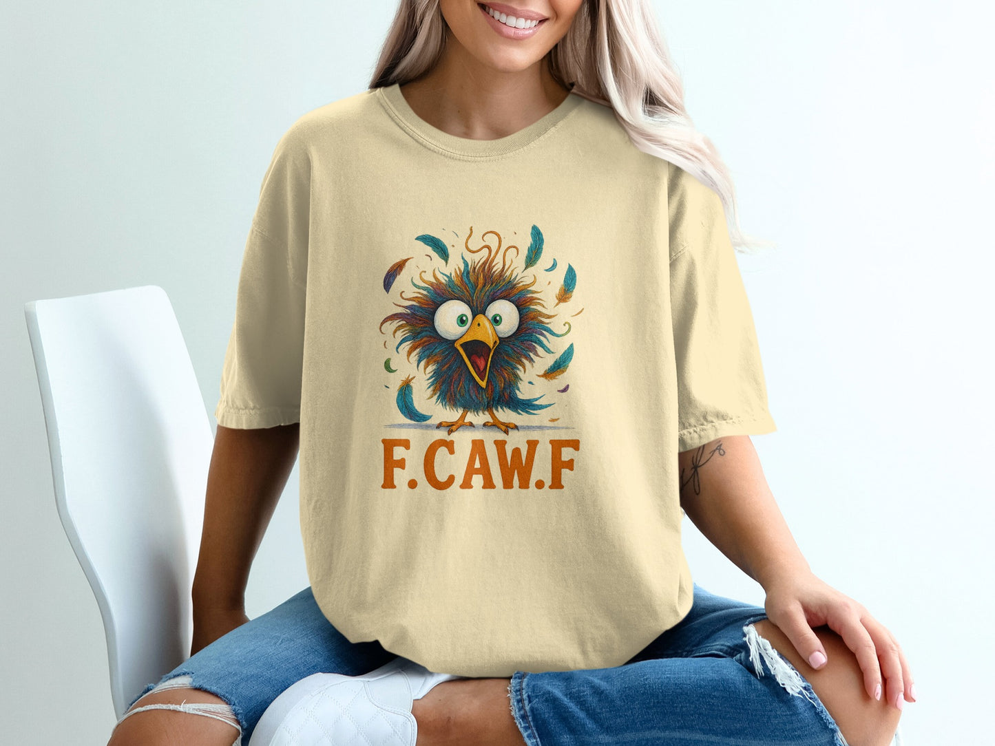 Funny Crazy Bird Graphic Womens T-Shirt product