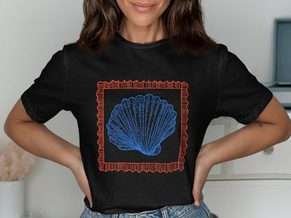 Retro Seashell Graphic T-shirt Casual Style product