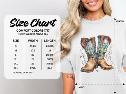 Cowboy Boots with Christmas Lights Tee product