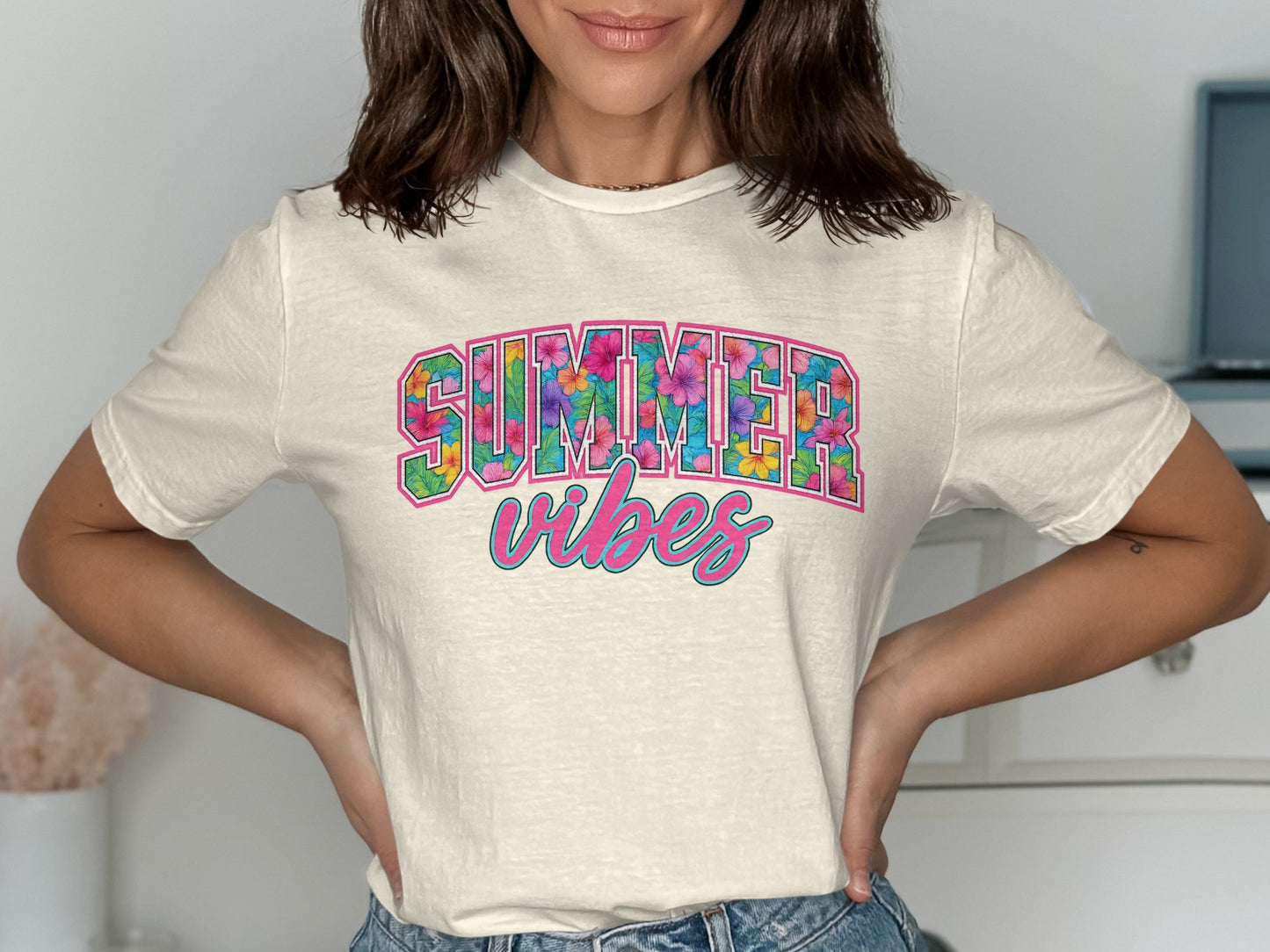 Summer Vibes Colorful Graphic Print T-Shirt product