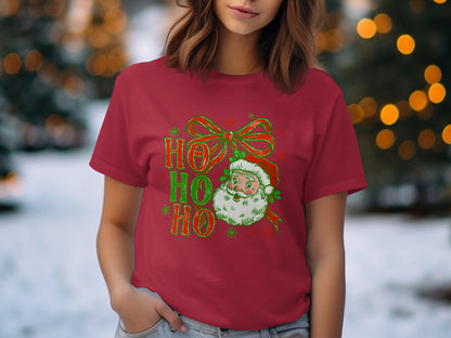 Ho Ho Ho Santa Claus Design Festive T-Shirt product