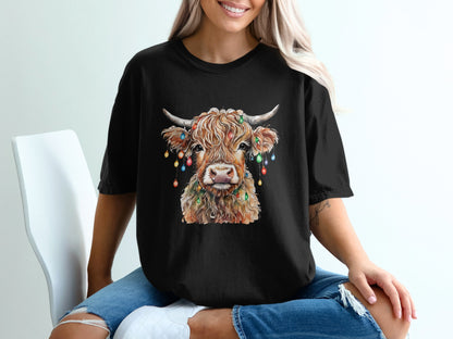 Highland Cow Print T-Shirt Keeps You Stylish in Any Season