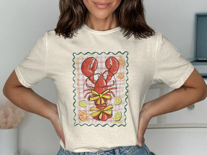 Lobster Graphic Summertime Theme Short Sleeve T-shirt product