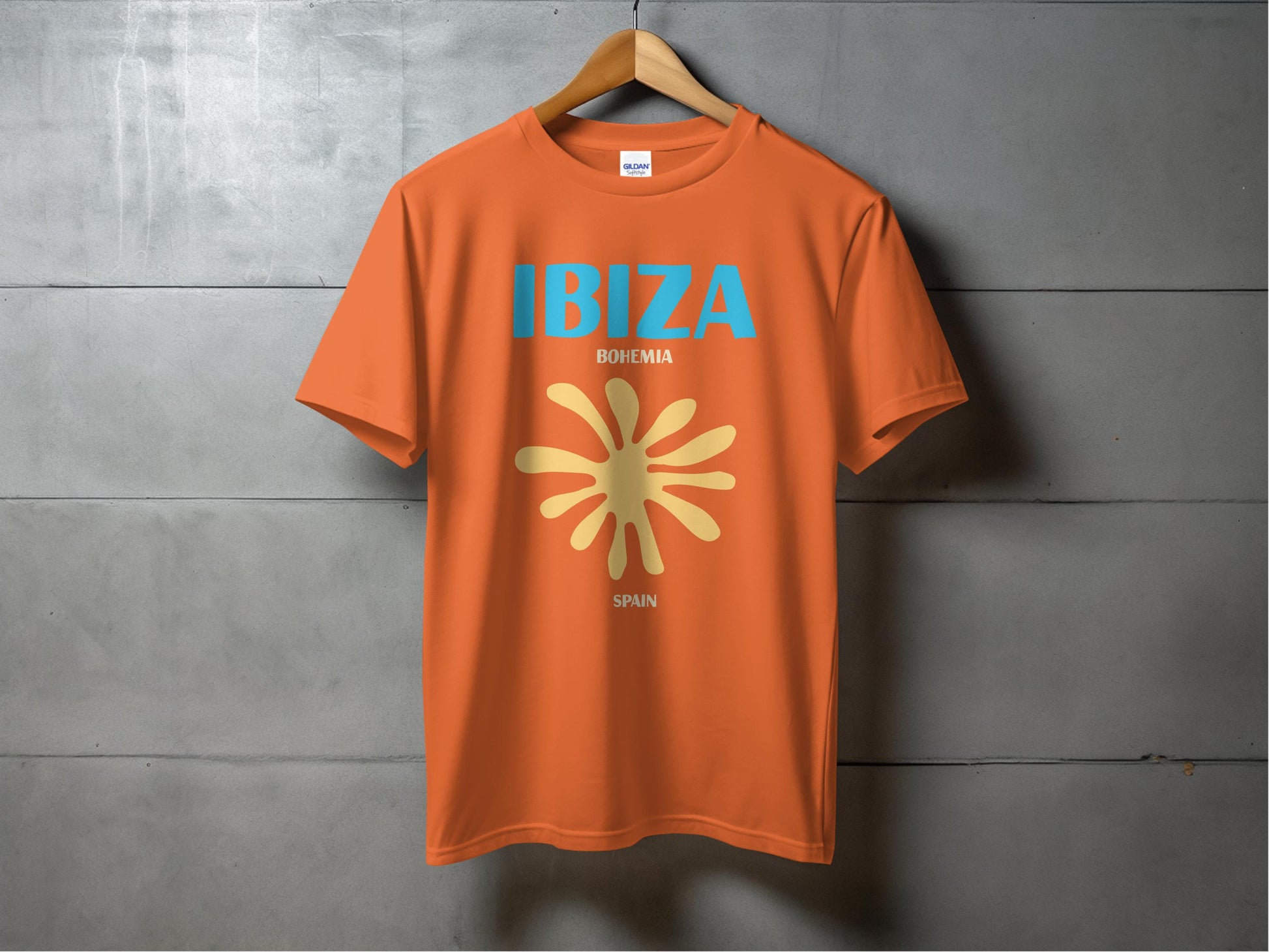 Ibiza Bohemia Spain Graphic Orange T-Shirt product type