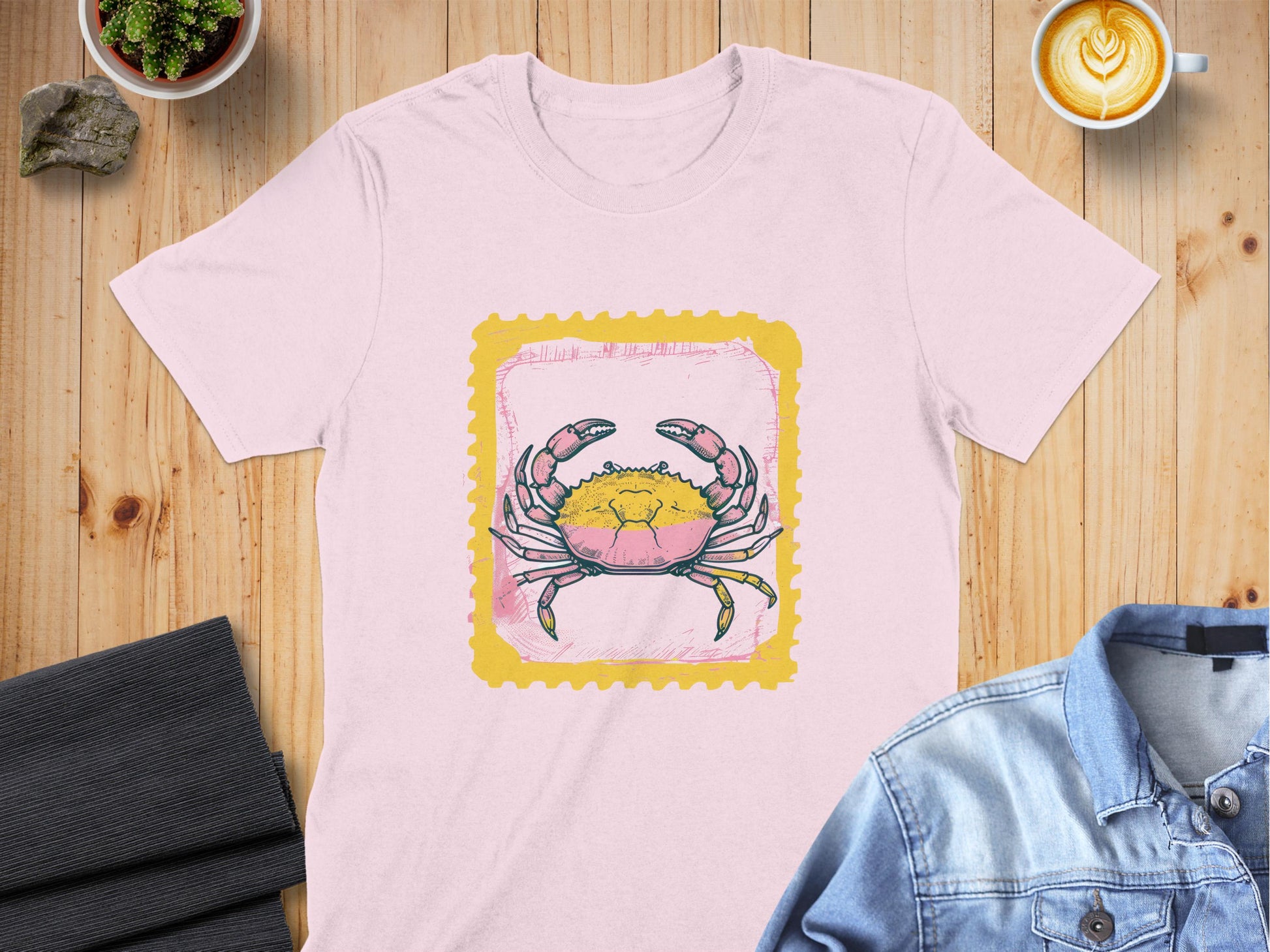 Vintage Crab Graphic Pink Short Sleeve product type
