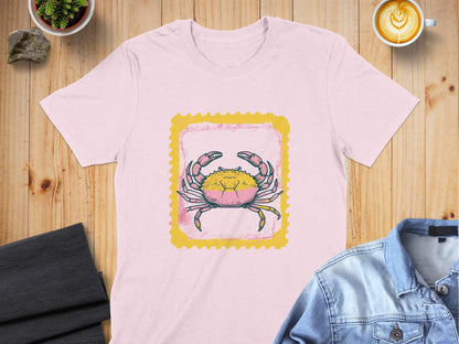 Vintage Crab Graphic Pink Short Sleeve product type