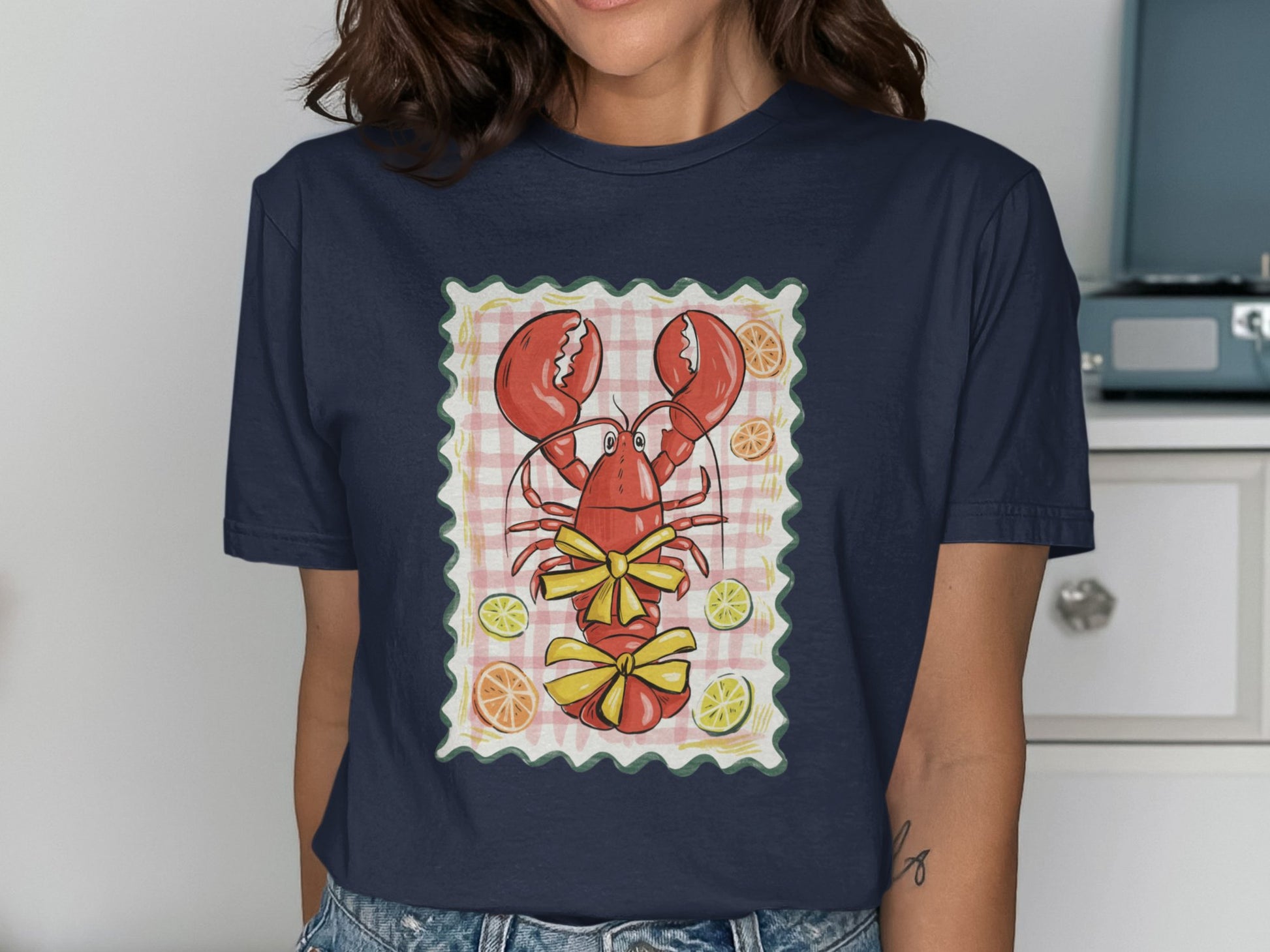 Lobster Lemon Graphic Tee Vibrant Unisex Shirt product