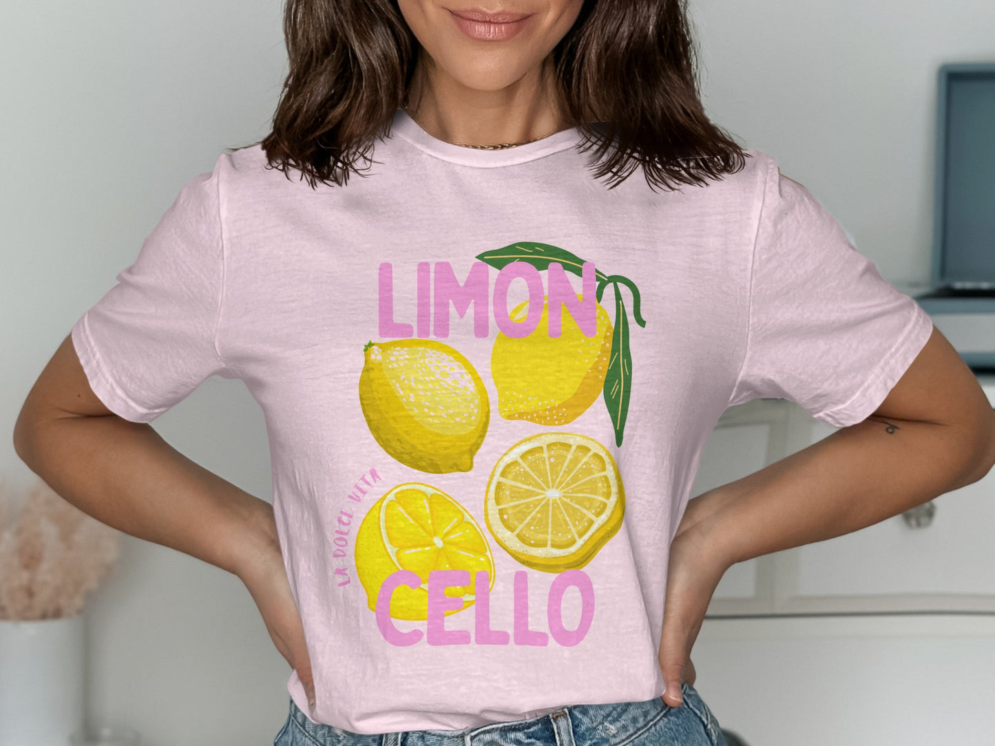 Limoncello Graphic Tee Vibrant Lemon Design product type