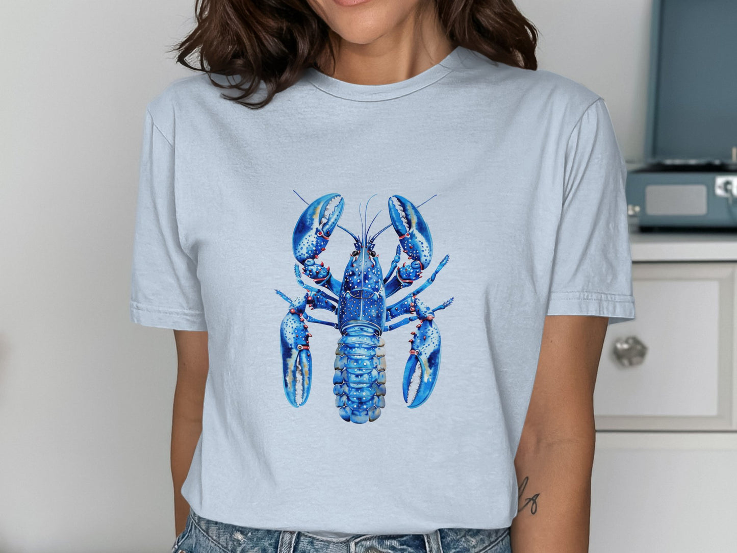 Blue Lobster Graphic T-Shirt Casual Style product type