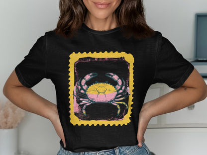 Vibrant Crab Design Graphic T-Shirt product