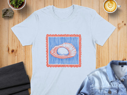Unique Faux Shell Graphic Print T-Shirt product