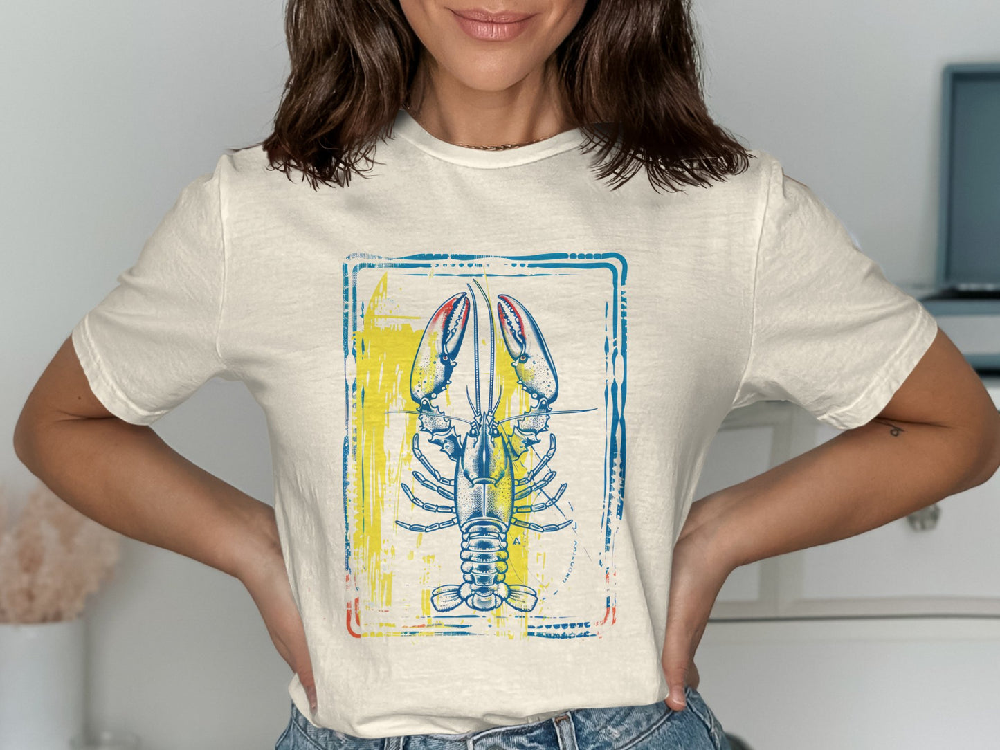 ** Colorful Lobster Illustration T-shirt product type