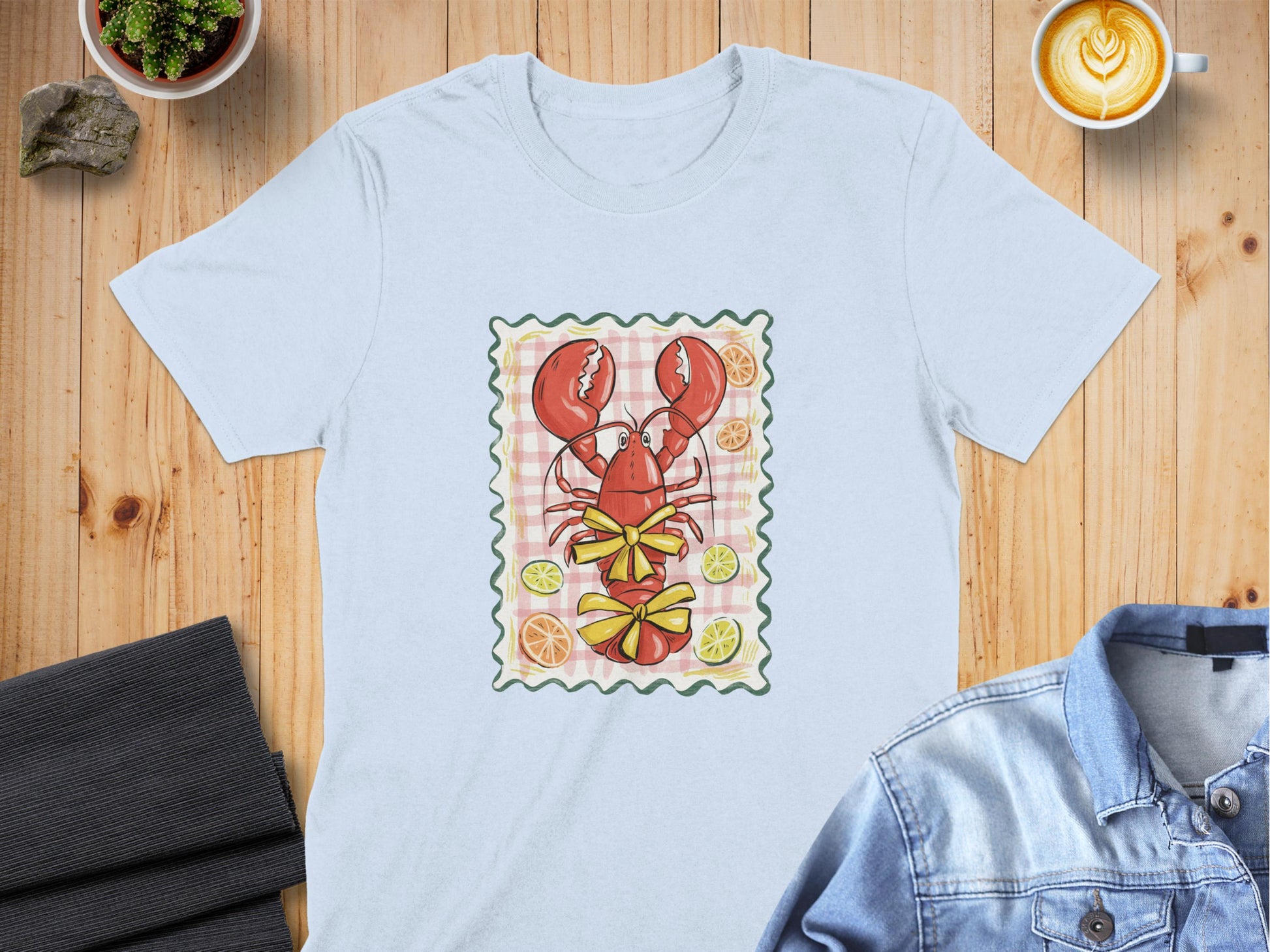 Lobster Graphic with Citrus Accents T-shirt product