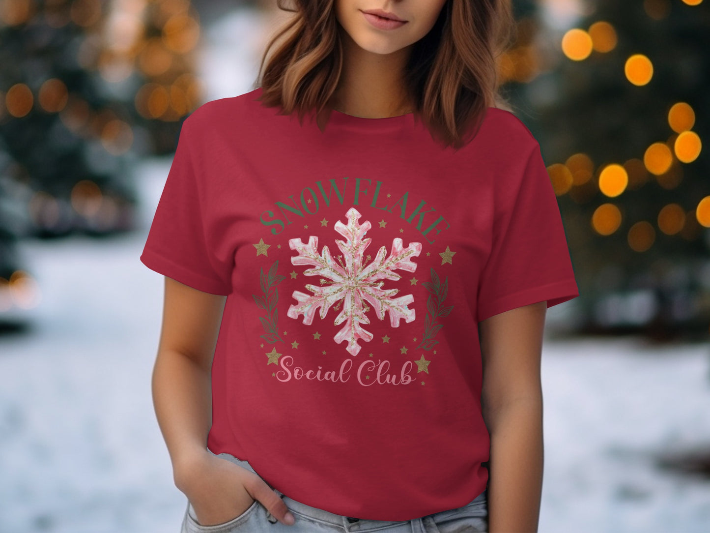 Snowflake Social Club Festive Graphic Shirt product type