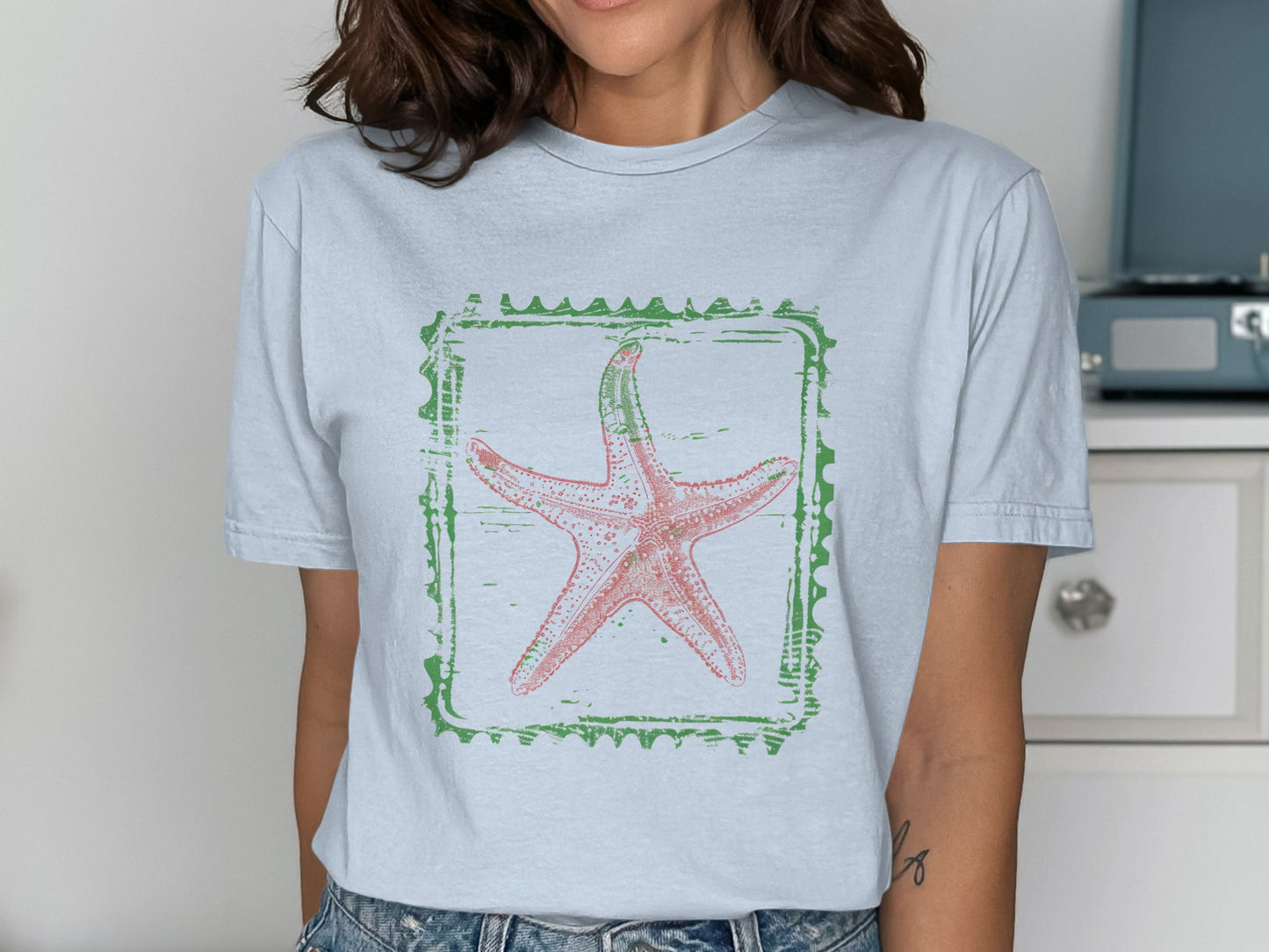 Starfish Graphic Light Blue T-shirt product