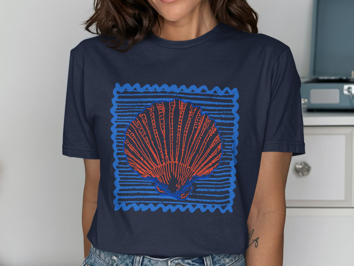 Graphic Tee with Unique Shell Design product type