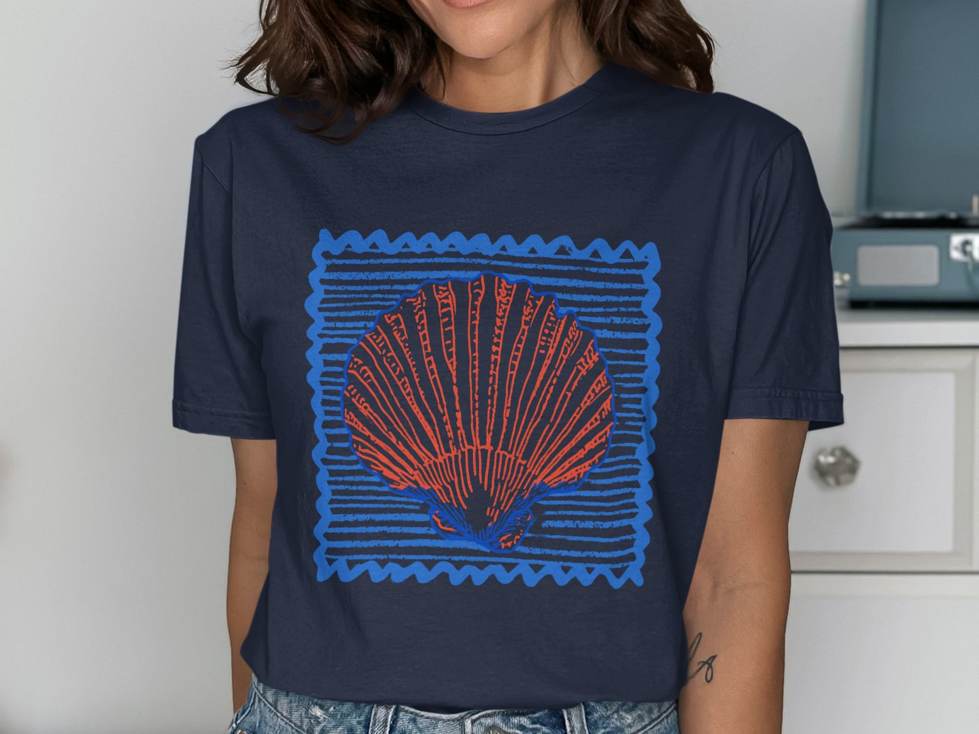 Graphic Tee with Unique Shell Design product type
