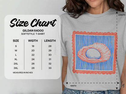 Unique Artistic Print on Softstyle T-Shirt product type