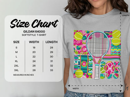 Vibrant Tennis Design Graphic for Sports T-Shirt product