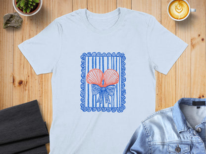 Exquisite Bow and Fan Design Graphic T-Shirt product type
