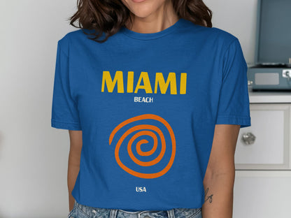 Miami Beach USA Spiral Design Shirt product