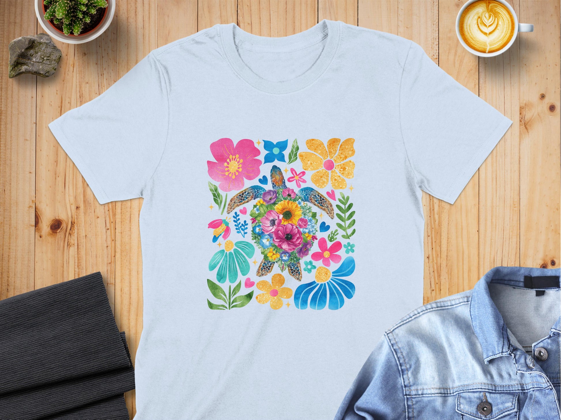 Colorful Floral Design Graphic T-Shirt product type