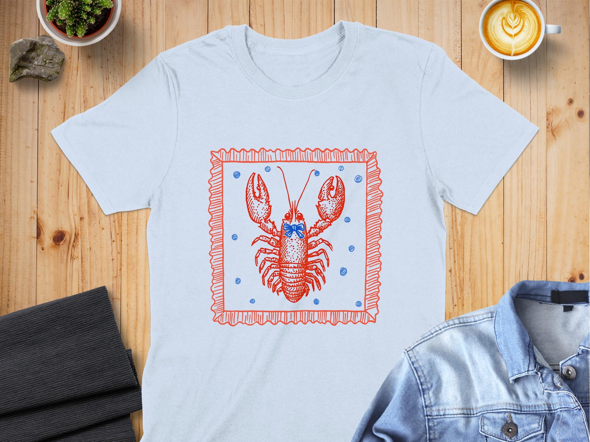Vibrant Lobster Graphic Design T-Shirt product type