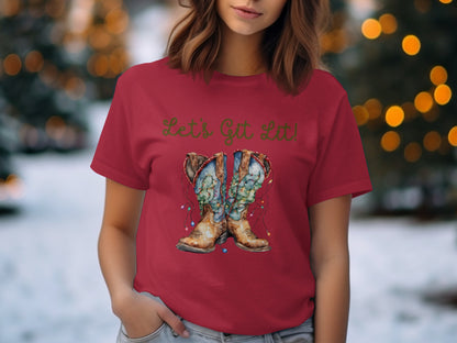 Let's Get Lit Boots Graphic Women's T-Shirt product type