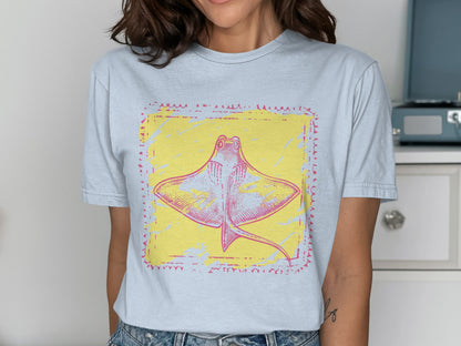 Vibrant Stingray Print Graphic Tee product