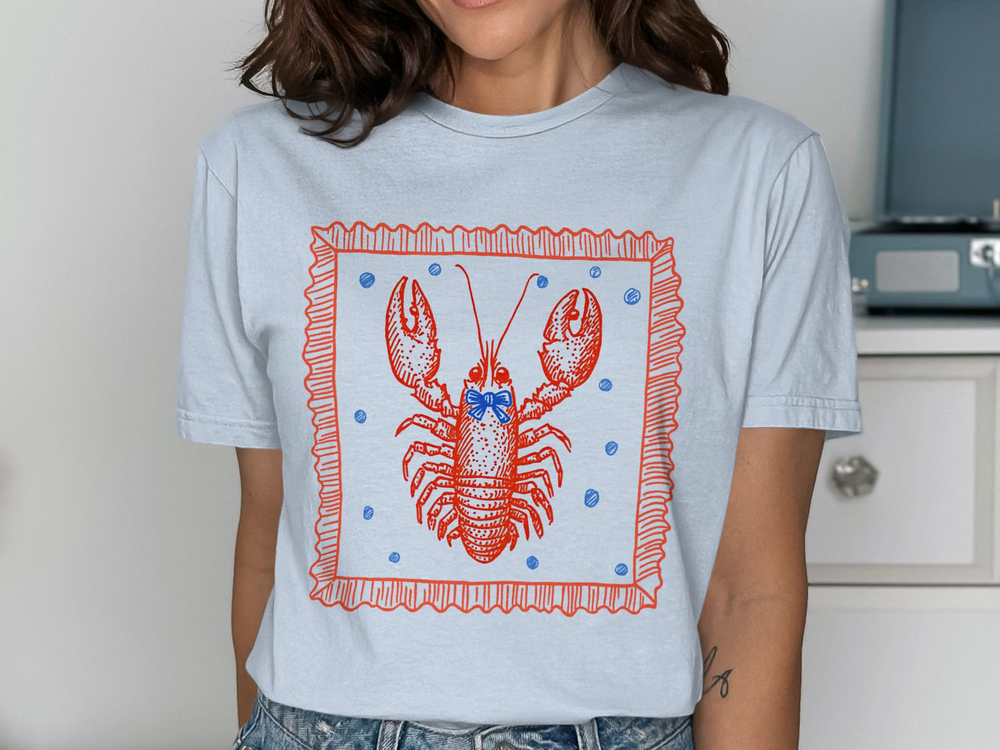 Illustrated Lobster Short Sleeve T-shirt product type