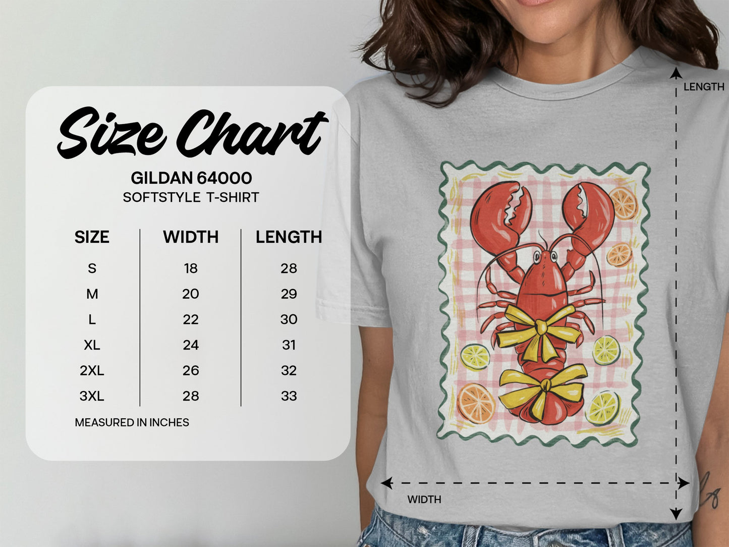 Lobster and Citrus Design Softstyle T-Shirt product