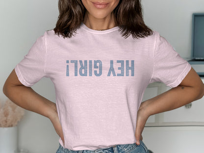 Pink Hey Girl T-Shirt with Stylish Graphic Design product