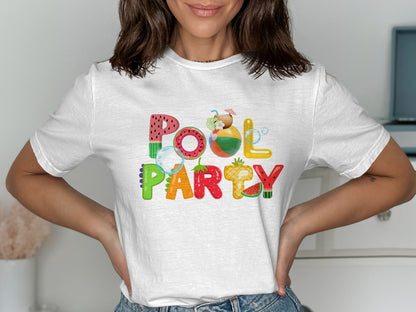 Colorful Pool Party Graphic T-Shirt product