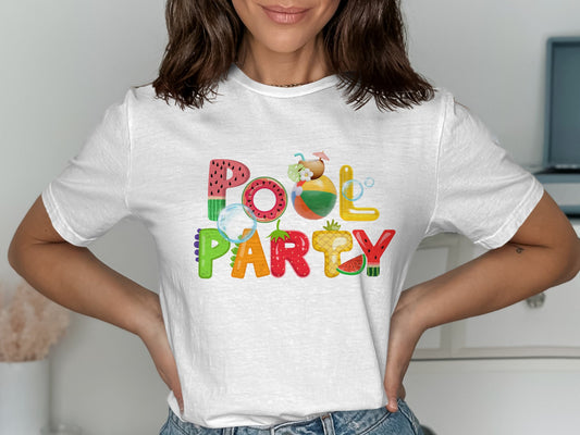 Colorful Pool Party Graphic T-Shirt product