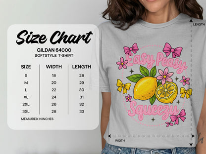 Easy Peasy Squeezy Lemon Design T-Shirt product type