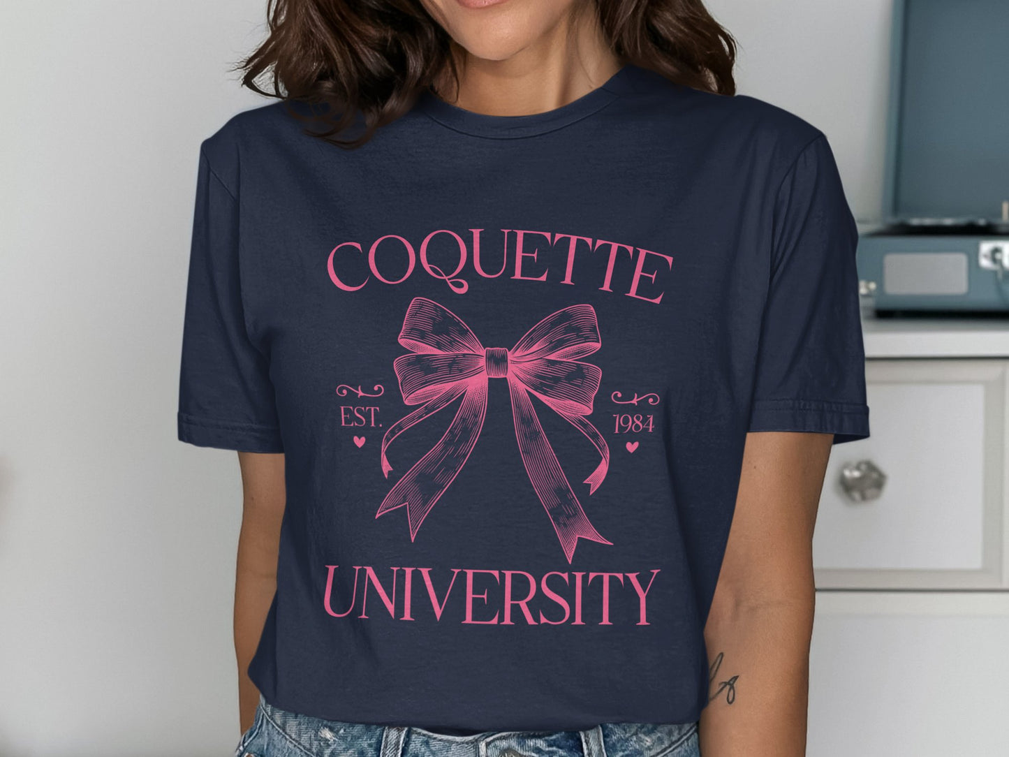 Coquette University EST 1984 Bow Graphic T-shirt product