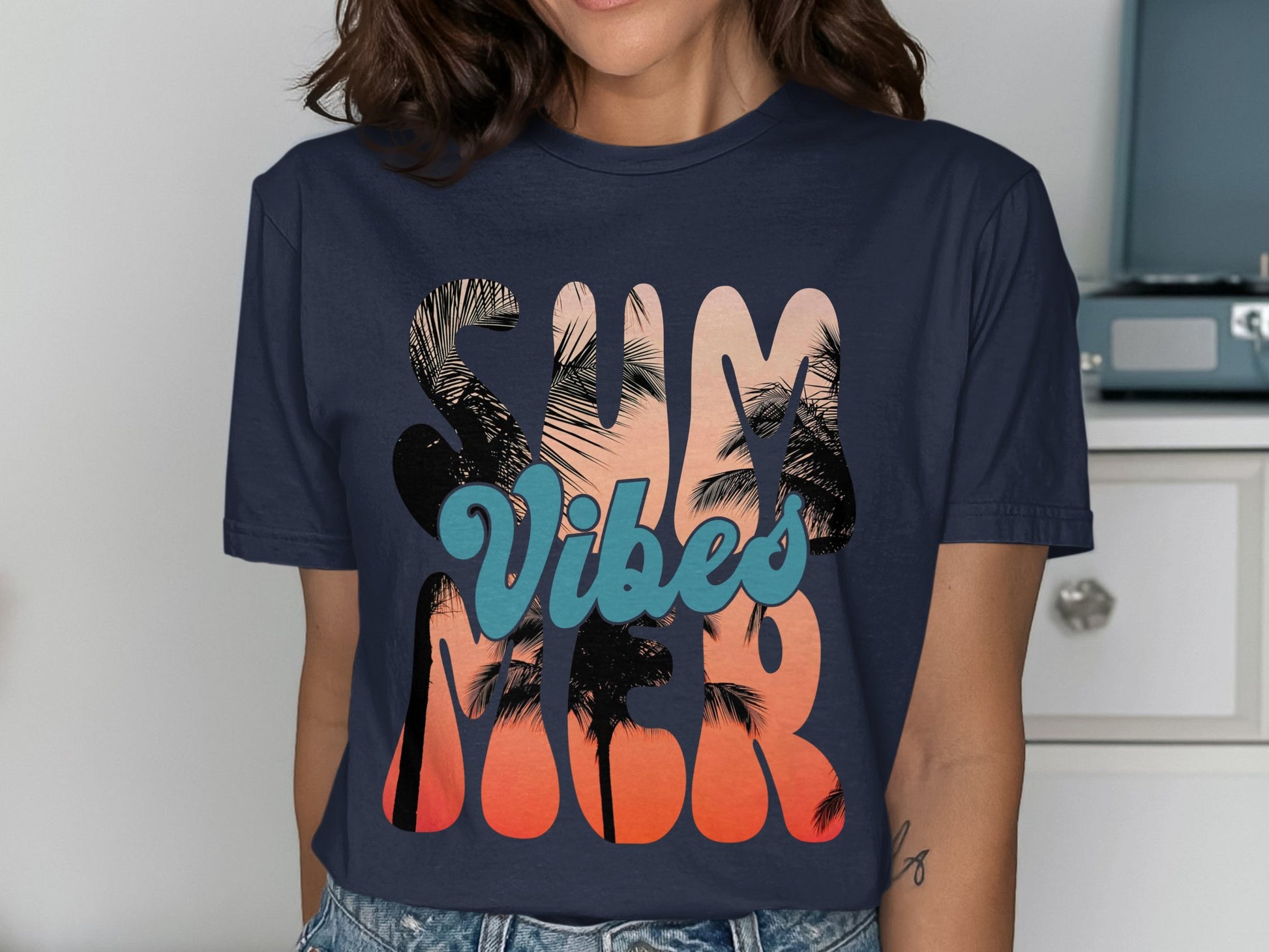 Summer Vibes Sunset Graphic T-shirt product type