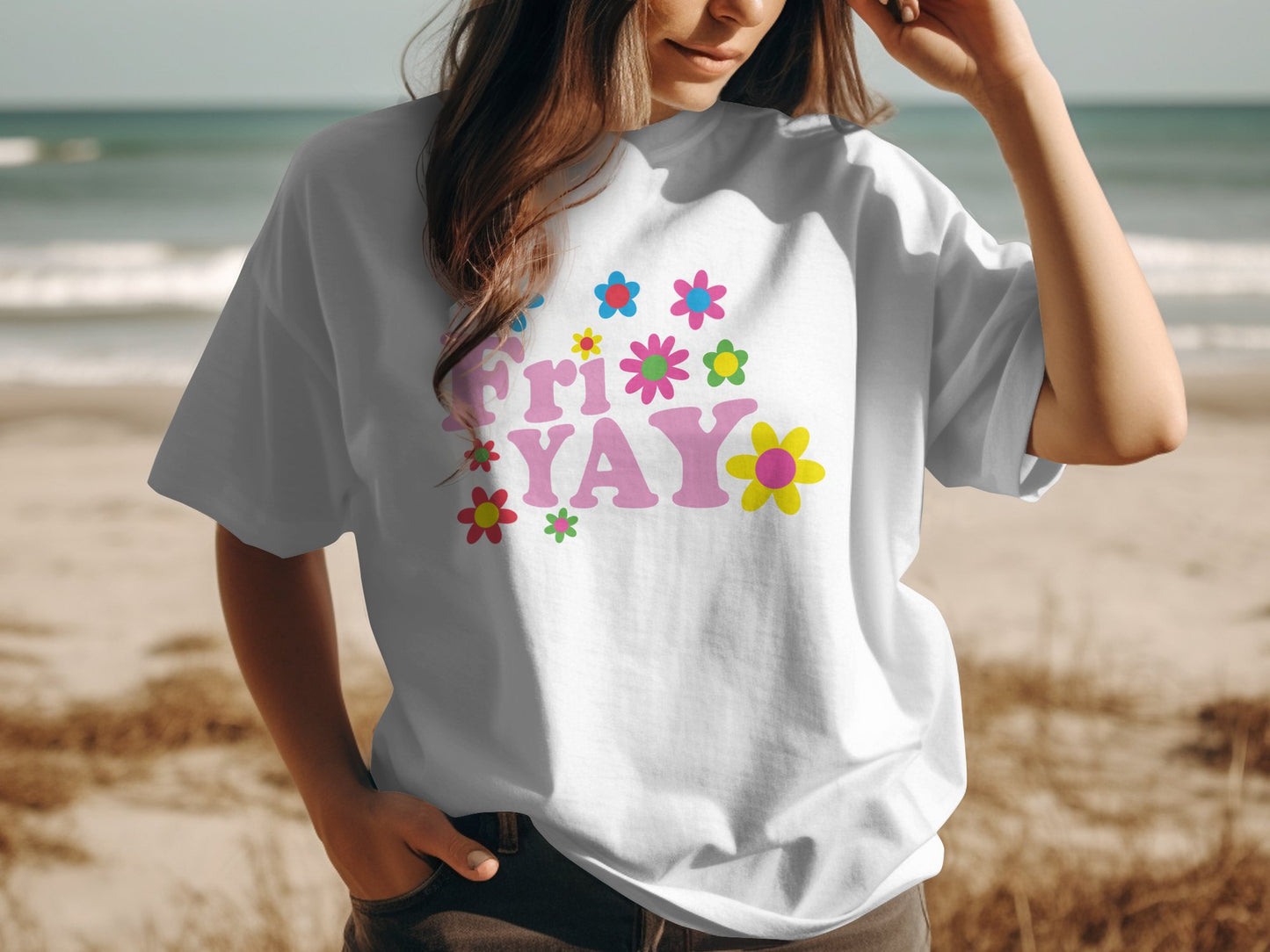 FriYAY Colorful Flowers Graphic Tee product