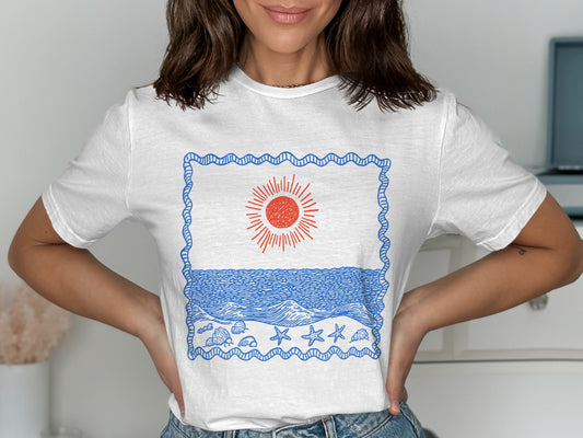Sun and Sea Graphic Printed T-Shirt product