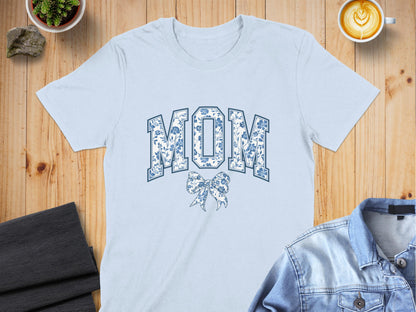 Floral Letter MOM Graphic T-Shirt product