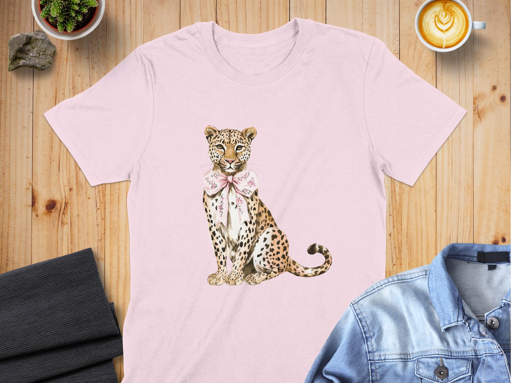 Elegant Leopard Graphic Tee Perfect Apparel Product